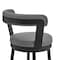 Armen Living Naomi and Bryant 5-Piece Counter Height Dining Set in Black Metal and Gray Faux Leather SETNMBYGRBL5 - alternate 5